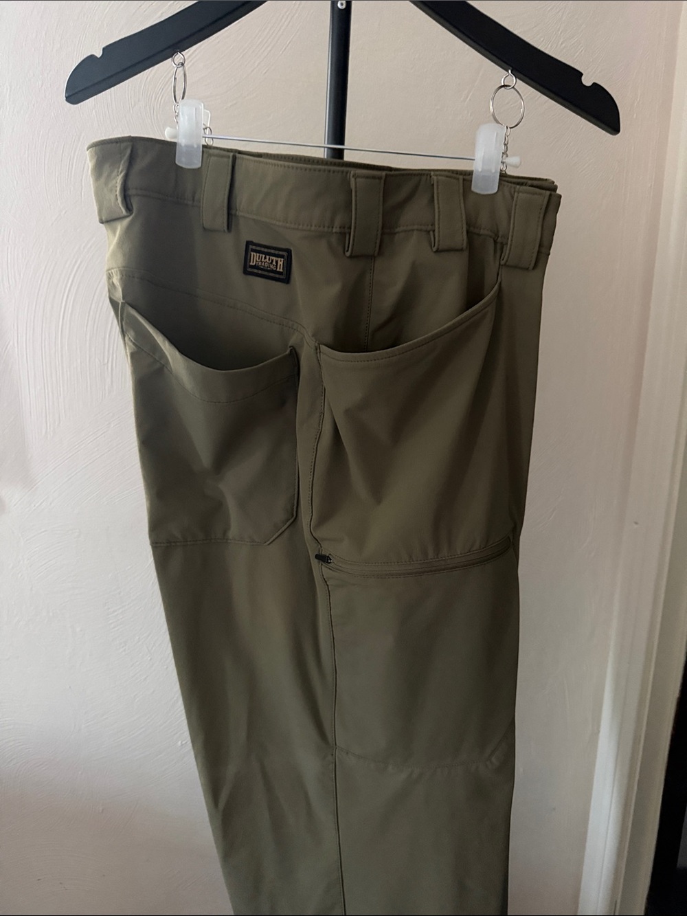 Duluth Trading Co Light Olive Utility Cargo Pants